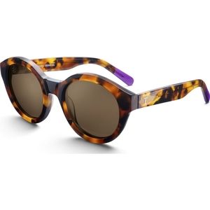 Triwa Grace Round Sunglasses Tortoise Shell in Havana